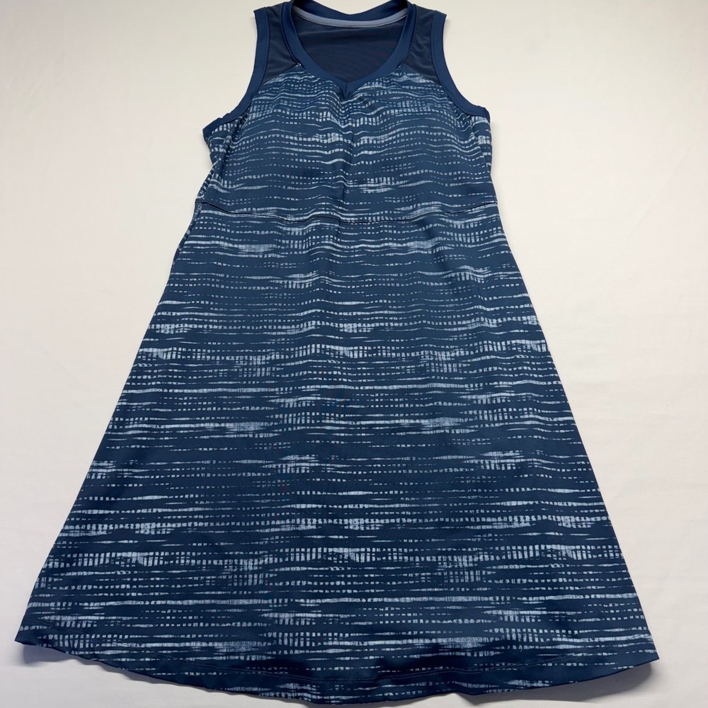 Title Nine Diamalete Athletic Dress M Blue Print Women Tennis Hiking Sporty